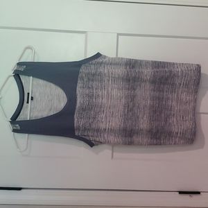 Calvin Klein Jeans scoopneck tank top in XL gray blue with patterned bottom half